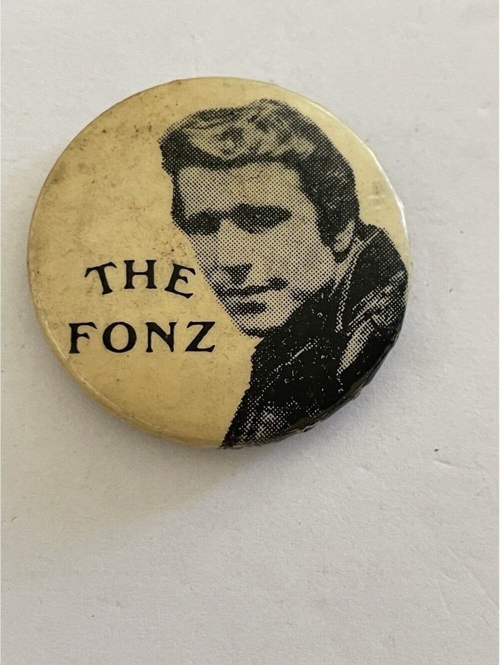 The Fonz Happy Days Promotional Button Pin Vintage Fonzie Button